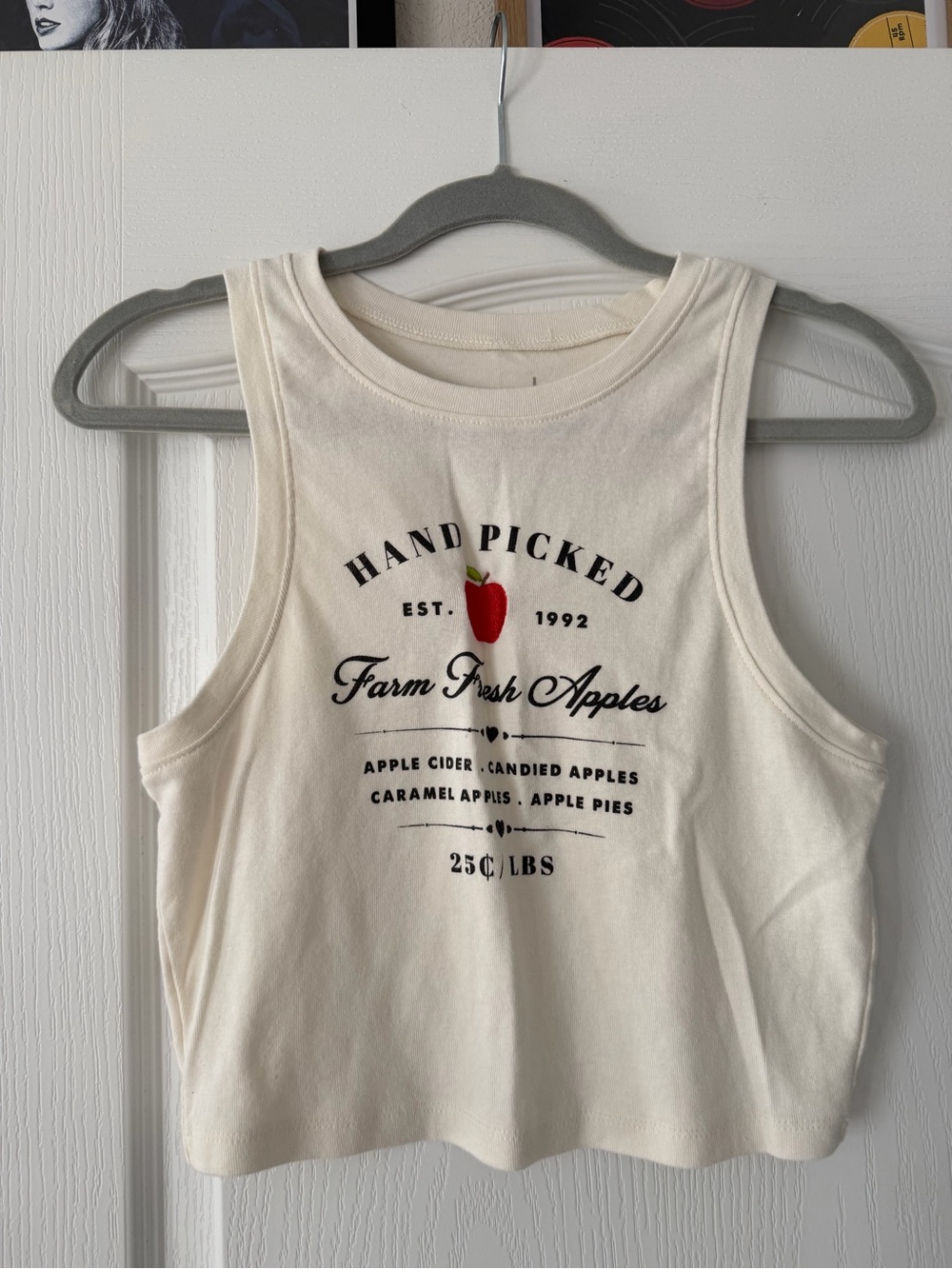 Goodie Two Sleeves Apple Picking Cropped Tank Top Cami Large
